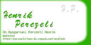 henrik perczeli business card